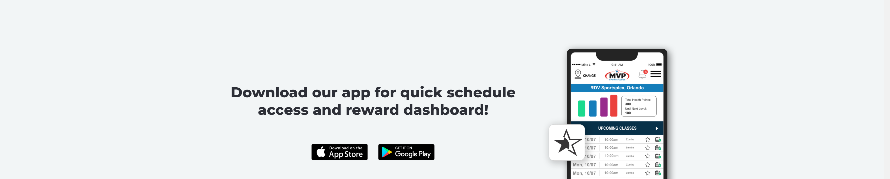 The MVP app promotion banner